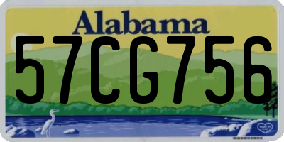 AL license plate 57CG756