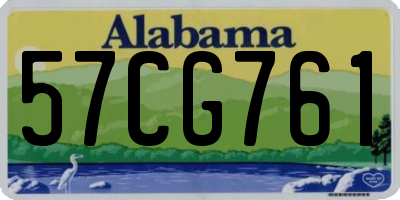 AL license plate 57CG761