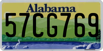 AL license plate 57CG769