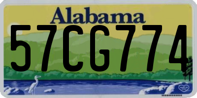 AL license plate 57CG774