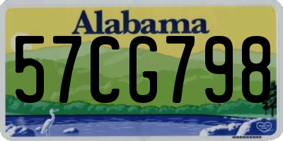 AL license plate 57CG798