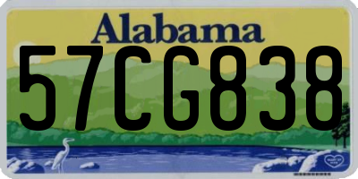AL license plate 57CG838