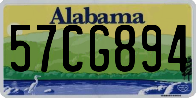 AL license plate 57CG894
