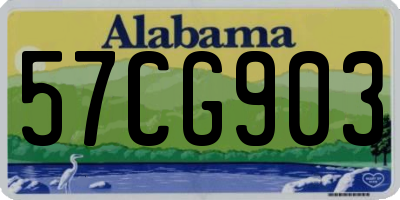 AL license plate 57CG903