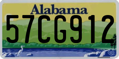 AL license plate 57CG912