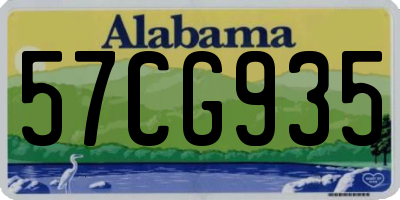 AL license plate 57CG935