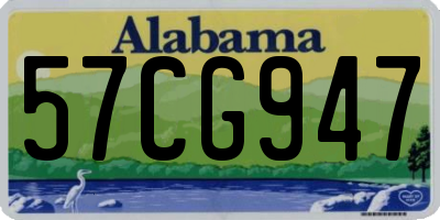 AL license plate 57CG947