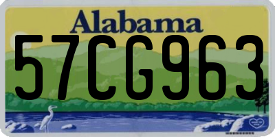 AL license plate 57CG963