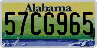 AL license plate 57CG965