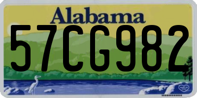 AL license plate 57CG982