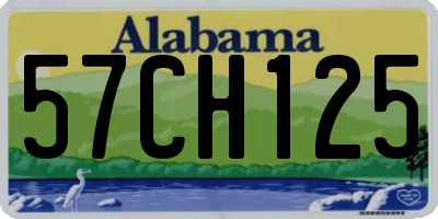 AL license plate 57CH125