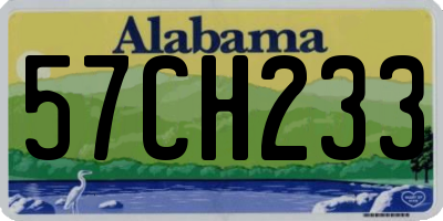AL license plate 57CH233