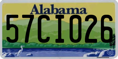 AL license plate 57CI026