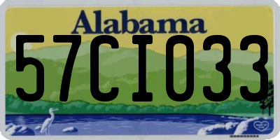 AL license plate 57CI033
