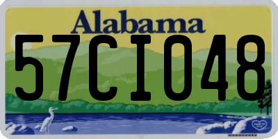 AL license plate 57CI048