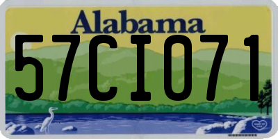 AL license plate 57CI071