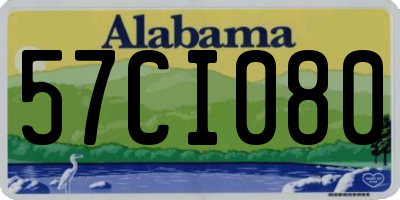 AL license plate 57CI080
