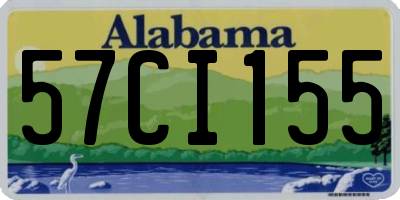 AL license plate 57CI155