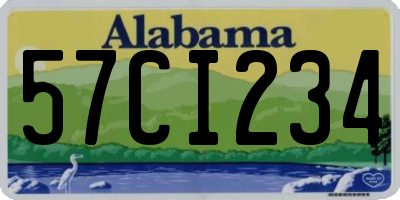 AL license plate 57CI234