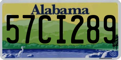 AL license plate 57CI289