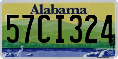 AL license plate 57CI324