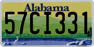 AL license plate 57CI331
