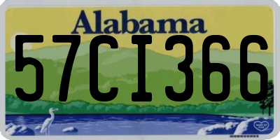 AL license plate 57CI366