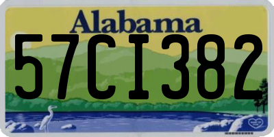 AL license plate 57CI382