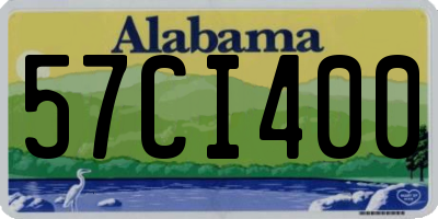 AL license plate 57CI400
