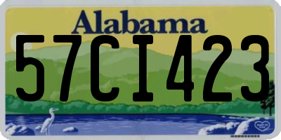 AL license plate 57CI423