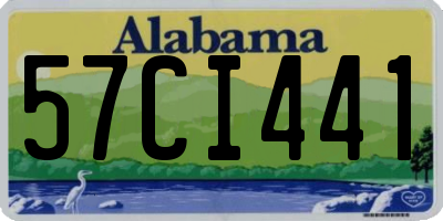 AL license plate 57CI441