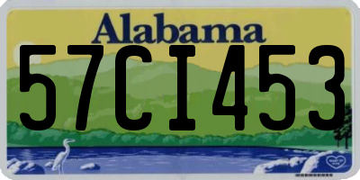 AL license plate 57CI453
