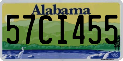 AL license plate 57CI455