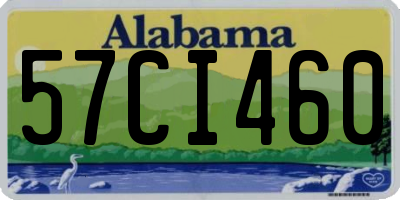 AL license plate 57CI460