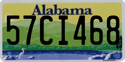 AL license plate 57CI468