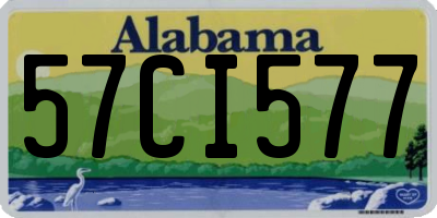 AL license plate 57CI577