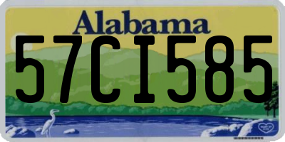 AL license plate 57CI585