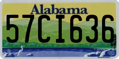 AL license plate 57CI636