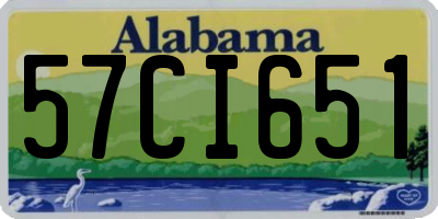 AL license plate 57CI651