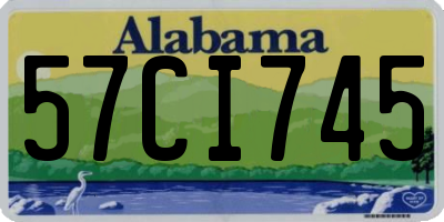 AL license plate 57CI745