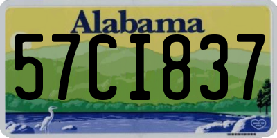 AL license plate 57CI837