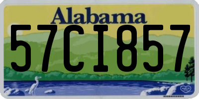 AL license plate 57CI857