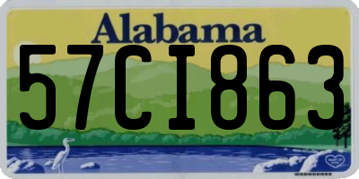 AL license plate 57CI863