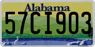 AL license plate 57CI903