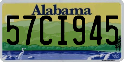 AL license plate 57CI945