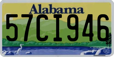 AL license plate 57CI946