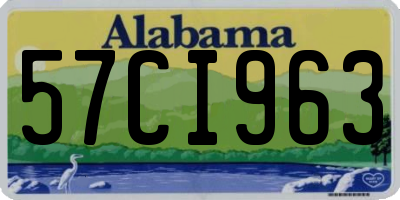 AL license plate 57CI963