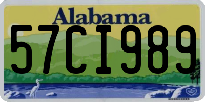 AL license plate 57CI989
