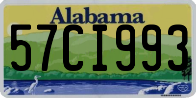 AL license plate 57CI993