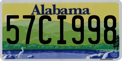 AL license plate 57CI998